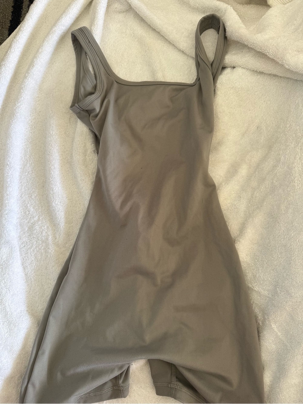 Women’s Taupe Square-Neck BodySuit